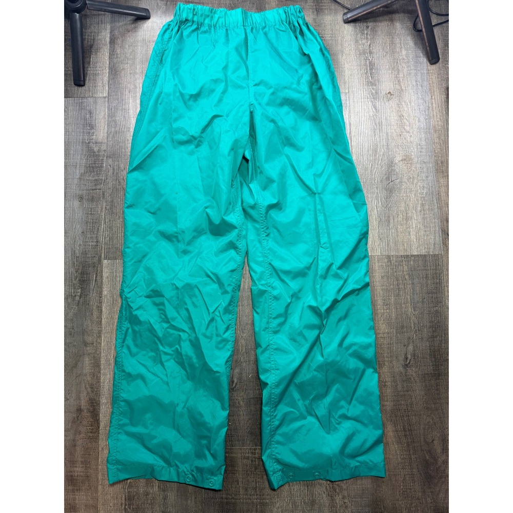 Eastern Mountain Sports Vintage Teal Nylon Track Pants Unisex Small EMS Green
